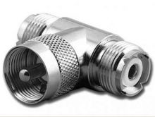 U-512 Переходник (тройник), UHF вилка - UHF розетка- UHF розетка